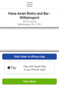 Mobile Screenshot of hanaasianwilliamsport.com